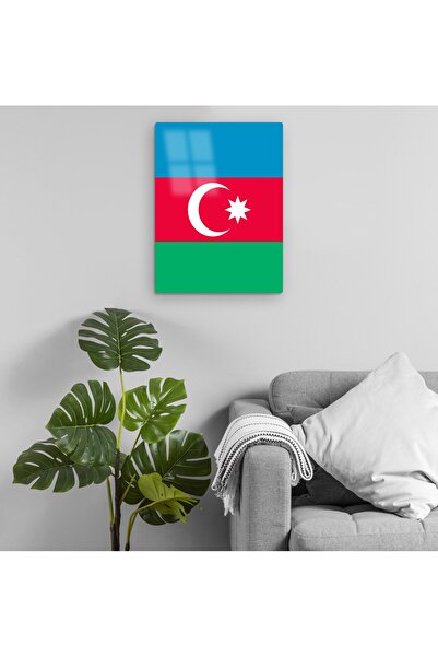 Pixxa Azerbaycan Bayrağı - Azərbaycan Metal Tablo Model 1