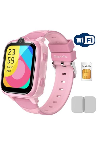 Smart Vibe Kids Smartwatch 4G Video Call UltraHD MiniWATCH® eKiD21 Infinity GPS Tracking WiFi/LBS, Pink