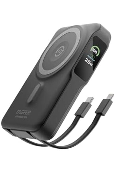 Faster بنك طاقة WP 10K - بنك طاقة 10000 مللي أمبير في الساعة مع كابلات مدمجة ...