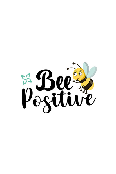 INOVATIX Set de 8 bucăți, Autocolant Albinuta Bee Pozitive, INOVATIX®. 6 cm