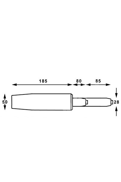 Depox Set de plăci de echilibru metalice, 26 cm x 15 cm și cilindru cu piston, gaz, pentru scaune de birou, argintiu, 35 cm