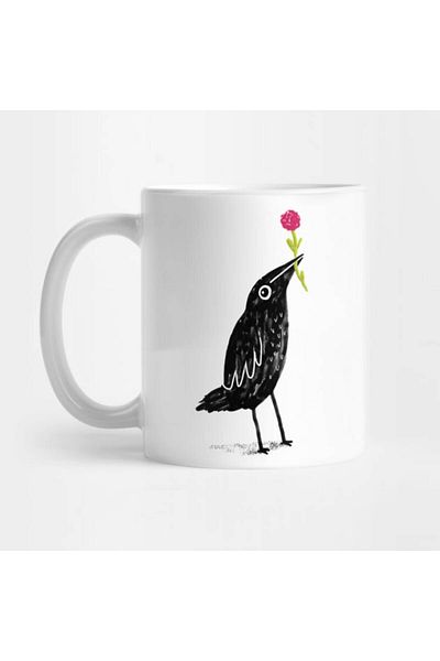 Pixxa Bird and Flower Mug Cup