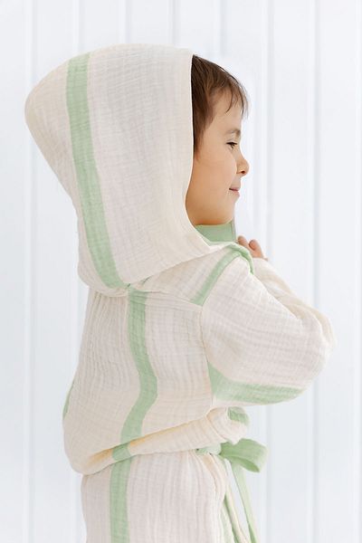 Tuğba Kuğu 4 Layer Muslin Bathrobe - Line Series