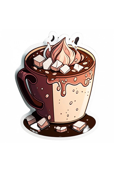 INOVATIX Set de 8 autocolante pentru ceașcă de ciocolată caldă, INOVATIX®. 6 cm