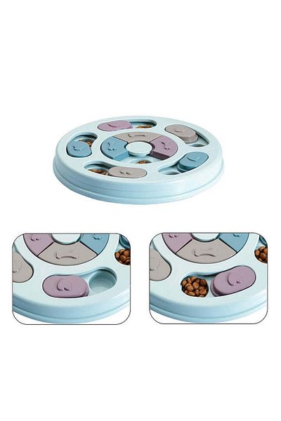 GRUNLUFT Bol de hrănire lentă pentru câini și pisici cu puzzle Grunluft HappyPET DT-BY-04
