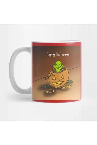Pixxa Frujel El Alien Happy Halloween Mug Cup