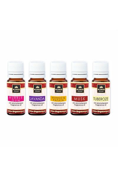 KingAroma Pack of 5 Happy aromatherapy scented oils, Kingaroma, 10 ml