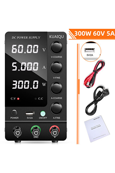 Choice13 مزود طاقة مختبري KUAIQU C605، قابس أوروبي أسود، 220 فولت، 60 فولت، 5...