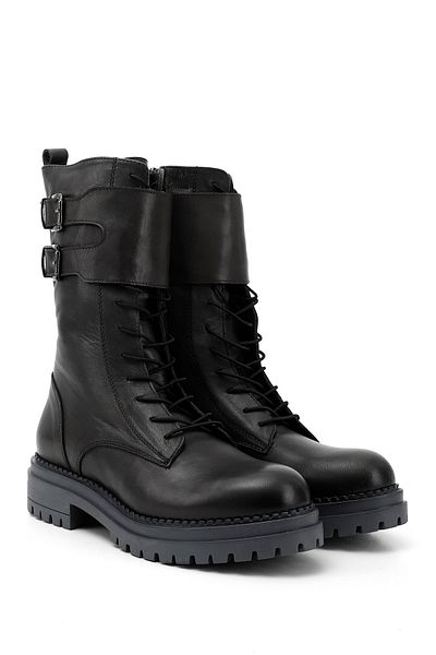 GÖNDERİ(R) Women / Girls Gray Zippered Genuine Leather Boots