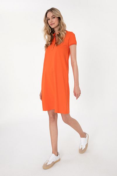 U.S. Polo Assn. S.U.A. Polo Assn. Rochie tricotată pentru damă, cu guler polo, mini dimensiune 2075130
