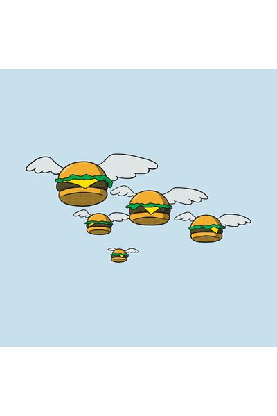 Pixxa Airplane Hamburgers - Hamburger Love Mug