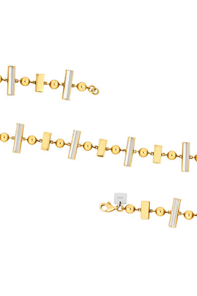 MOHI Fine Jewellery Bratara din aur galben si alb de 14k