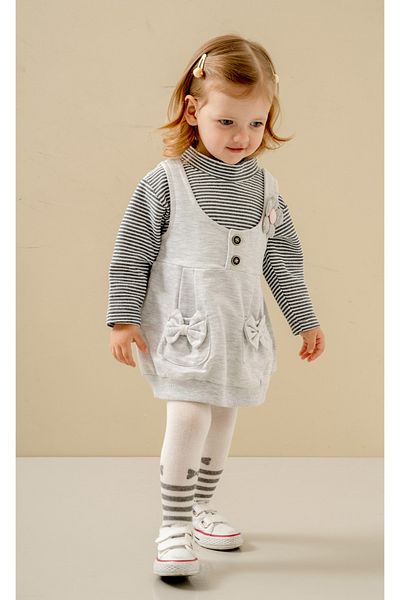 JNF kids Striped Bodysuit (with Pantyhose Gift)