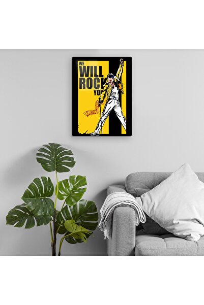 Pixxa Queen We Will Rock You - Freddie Mercury Metal Tablo Model 1
