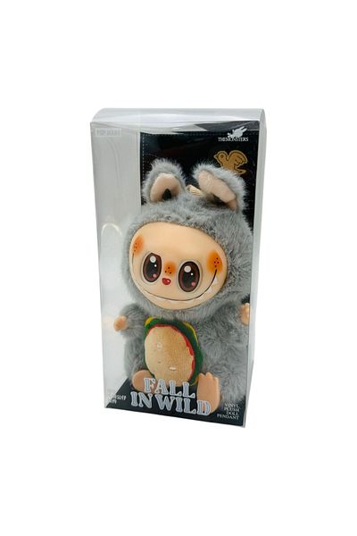 BaoBao Labubu Grey Little Lustful – 15cm Fall in Wild Plush Keychain, adorable and funny edition, BaoBao