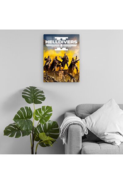 Pixxa Helldivers 2 Tematska Metalna Slika Model 2