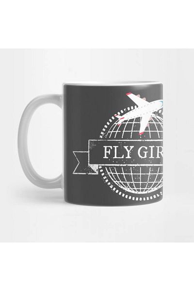 Pixxa Fly Girl - حب السفر - كوب السفر