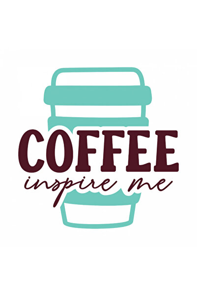 INOVATIX Set de 8 piese, Sticker Cafea inspiră-mă, INOVATIX®. 6 cm