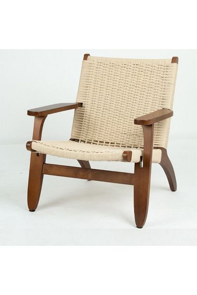 rexa Dark wood rope chair