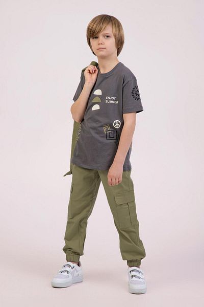 markamodi Unisex Cargo Pocketed Cargo Pants with Elastic Legs