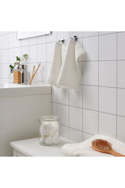 IKEA QUİCK 3 Adet Küçük Boy El Havlusu Asılır Pamuklu 30x30 Cm Beyaz