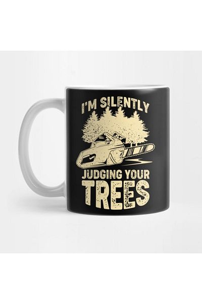 Pixxa I'M Silently Judging Your Trees Mug
