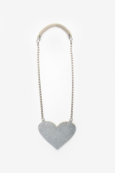 Le Mabelle Silver Heart Shaped Girl's Bag