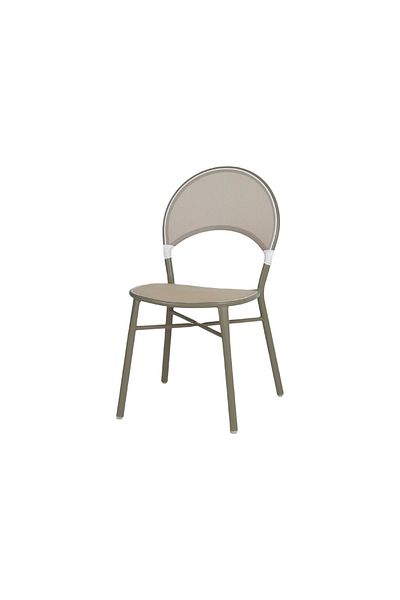 rexa Iron chair with plastic wicker - black 45-57-84 cm