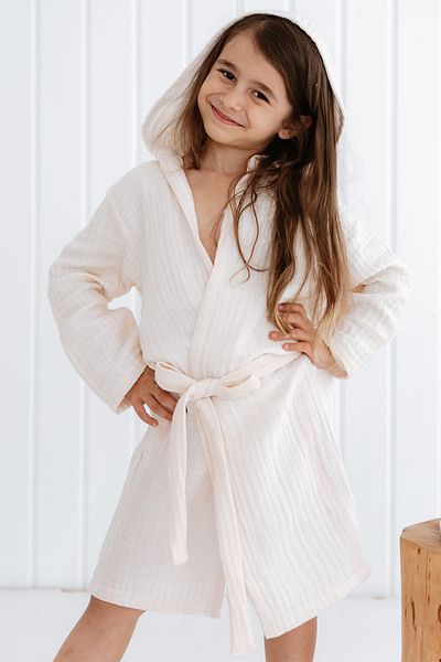 Tuğba Kuğu 4 Layer Muslin Bathrobe - Line Series