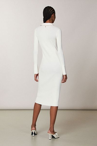 Patrizia Pepe ROCHIE TRICOTATĂ - PATRIZIA PEPE - ALBĂ, XS/S