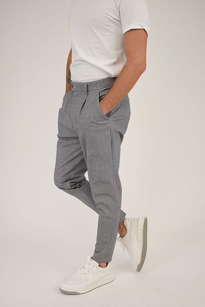 IOS - Innovation of suiting Modern Grey Pants - Ios By Maica - Light Grey, 48