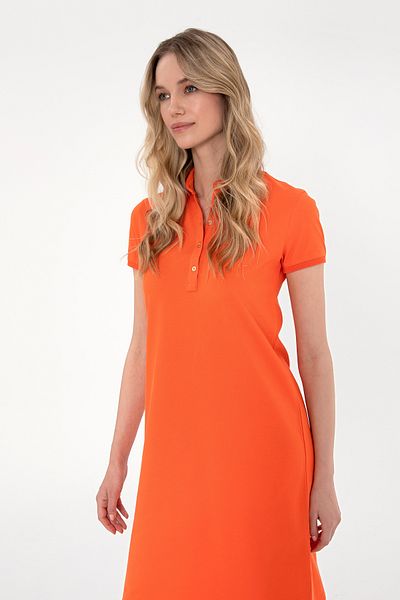 U.S. Polo Assn. S.U.A. Polo Assn. Rochie tricotată pentru damă, cu guler polo, mini dimensiune 2075130