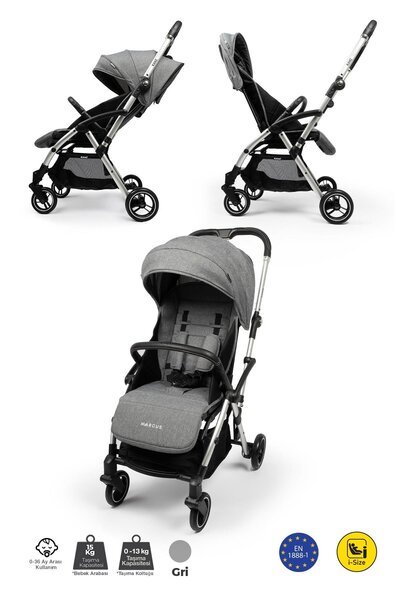 Kanz Marcus Kolay Katlanabilen Kabin Bebek Arabası Heavy Grey