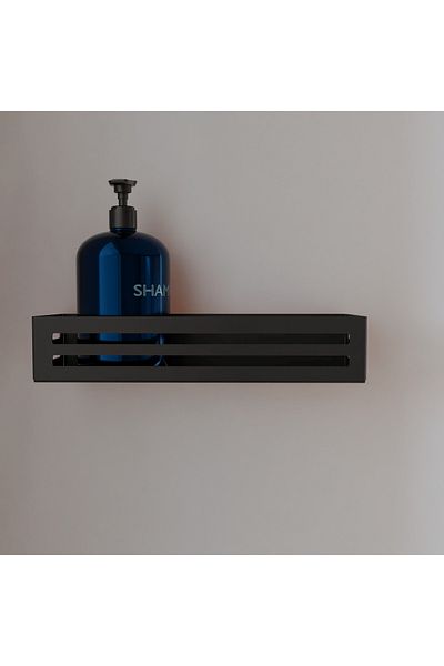 lyla concept Toren Μεταλλική θήκη για σαμπουάν μαύρο μέσα στο ντους