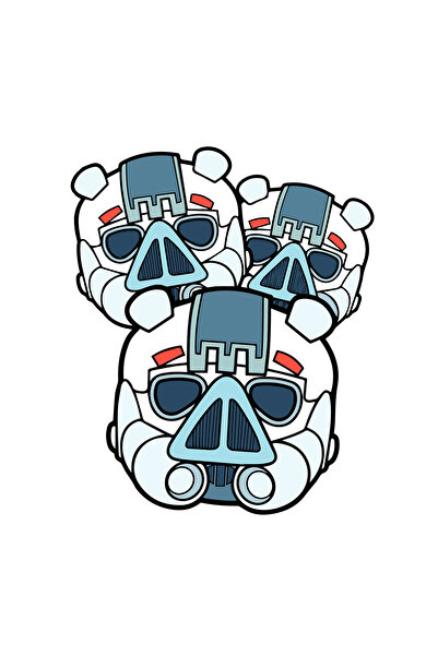 INOVATIX Set de 8 piese, autocolant cu căști de luptă Angry Birds Star Wars, ...