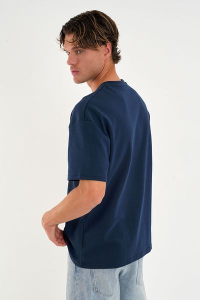 the ramify Blank Unisex Oversize Wide Cut T-Shirt 100% Cotton Thick Textured Crew Neck T-Shirt