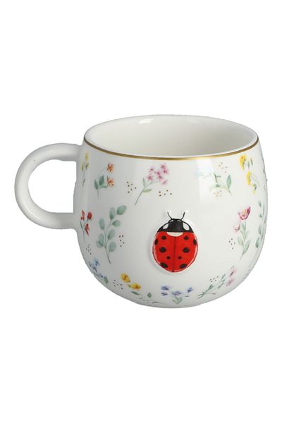 EasyLife Fancy Garden 3D Ladybug Printed Mug Multicolor 400ml