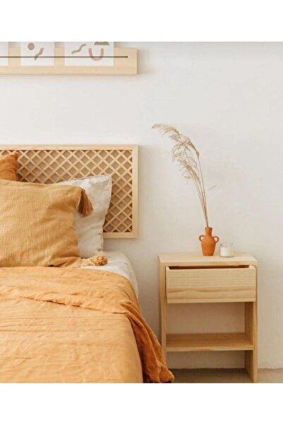 CESMİN Doğal Ahşap Masif Komodin