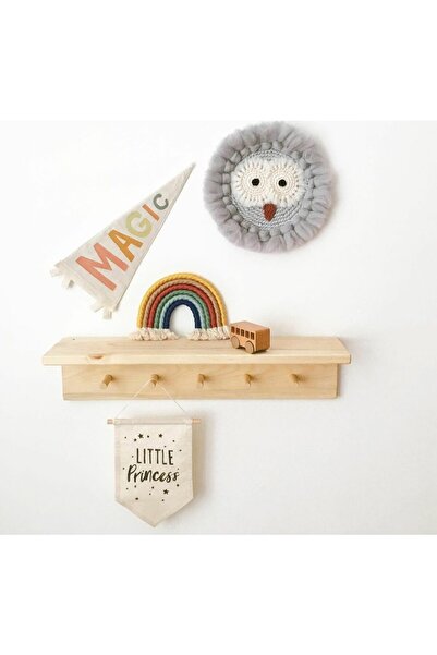 DORUK DEKOR MASİF ÇAM ASKILIK ANAHTARLIK ÇOK AMAÇLI RAF MCAACR1