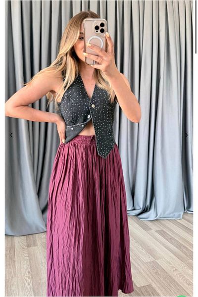 DENİKK Trend Laser Tint Washed Denim Jeans Vest with Aged Effect