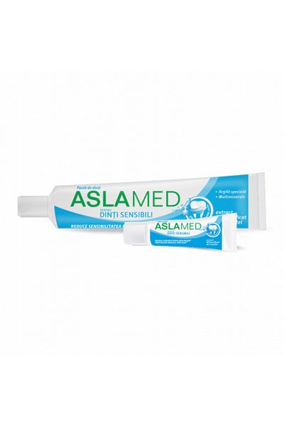 AslaMed Pasta de Dinti AslaMed pentru Dinti Sensibili cu Argila Speciala si Multiminerale, 75 ml
