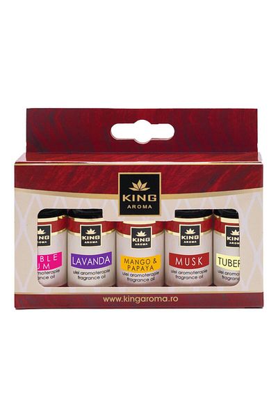 KingAroma Pack of 5 Happy aromatherapy scented oils, Kingaroma, 10 ml