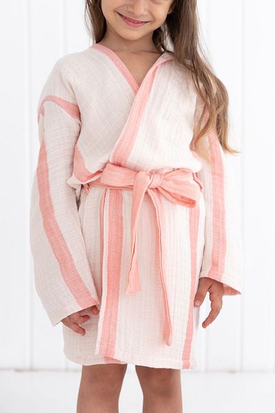 Tuğba Kuğu 4 Layer Muslin Bathrobe - Line Series