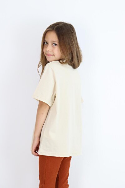 MiaBaby Basic Printed Girl's T-Shirt 4-10 Years