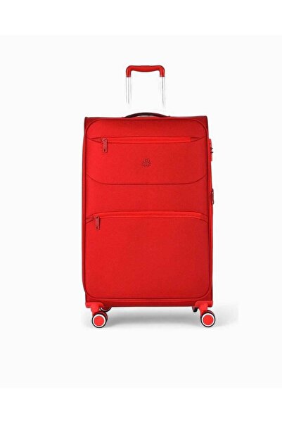 Benetton Logolu Kumaş Orta Boy Valiz