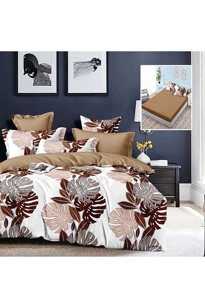 PATONE Finet bed linen, fitted sheet 160x200cm, 6 pieces, double bed, Pucioasa, RAH160-176