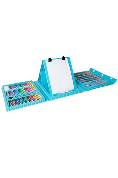 WePro Store Art Set for Painting and Drawing, Storage and Organization Box, 208 Pieces, Light Blue