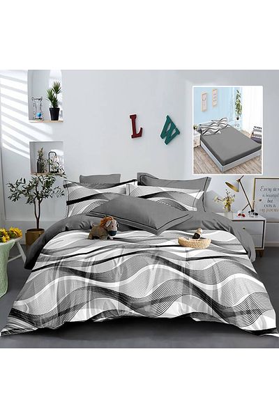 PATONE Finet bed linen, fitted sheet 180x200cm, 6 pieces, double bed, Pucioasa, RAH160-167