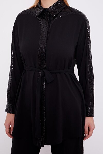 Levidor 100409 ÖNÜ GİZLİ DÜĞMELİ YAKASI ÖNÜ KOL UCU PALETLİ PANTOLONUN BELİ DÜĞMELİ ŞIK TAKIM #02-25#