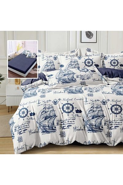 PATONE Finet bed linen, fitted sheet 160x200cm, 6 pieces, double bed, Pucioasa, RAH160-241